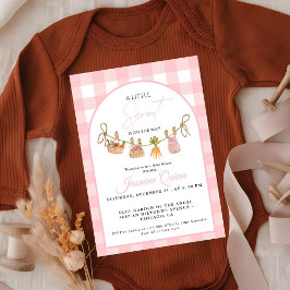 Convites Locally grown Girl baby shower little sprout