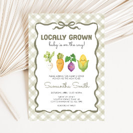 Convites Locally Grown Little Sprout Baby Shower