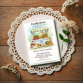 Convites Locally Grown Market Boy Baby Shower Invitation