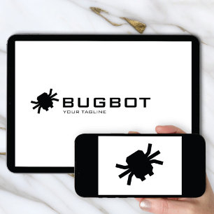 Convites Logo Baixar Logotipo de Bug Robótico Marca Tech