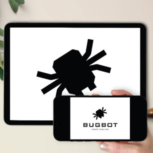 Convites Logo Baixar Logotipo de Bug Robótico Marca Tech
