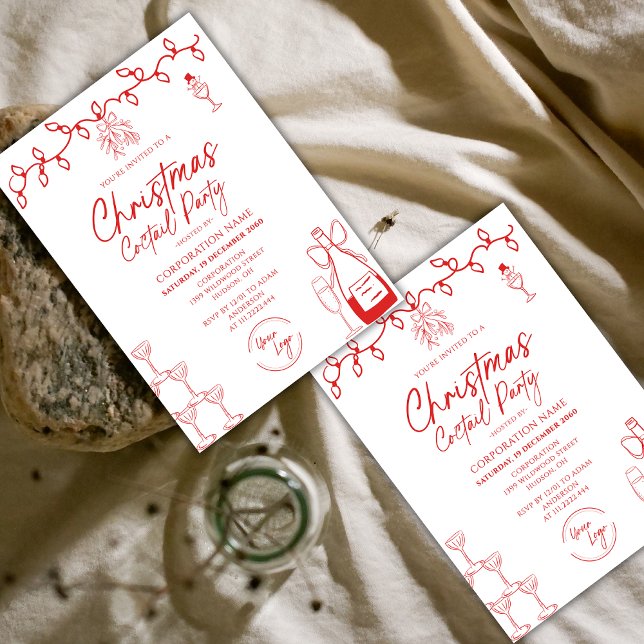 Convites LOGO Doodle Corporation Christmas Coctail Party (Criador carregado)