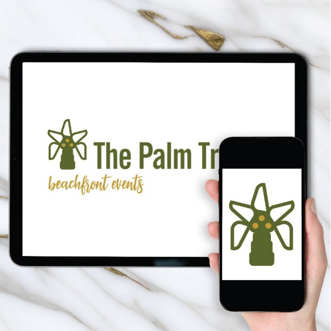 Convites Logo Download Coconut Palm Tree Tropical Brand (Criador carregado)