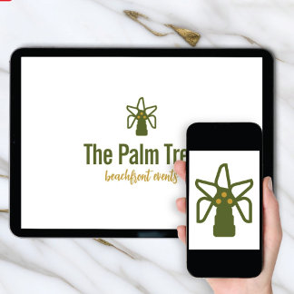 Convites Logo Download Coconut Palm Tree Tropical Brand