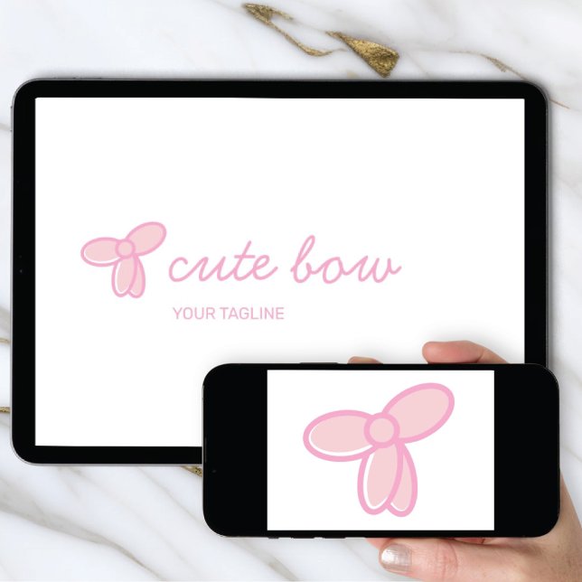 Convites Logo Download Cute Bow | Boutique & Beauty Icon (Criador carregado)