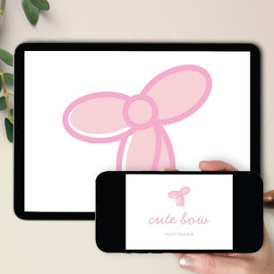 Convites Logo Download Cute Bow   Marca de Boutique e Belez