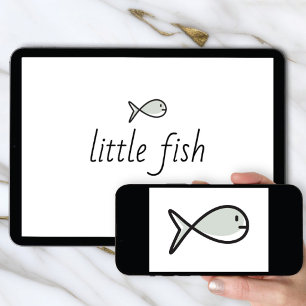 Convites Logo Download   Ícone Desenhado à Mão de Peixe Peq