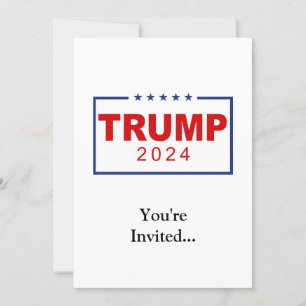 Convites Logotipo clássico do retângulo Trump 2024