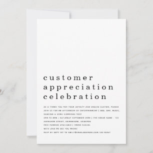 Convites Logotipo comercial de celebração de apreço pelo
