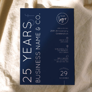 Convites Logotipo Corporativo do Jantar de Aniversário de N