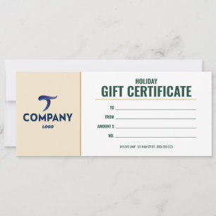 Convites Logotipo da Empresa de Certificado de Presente de