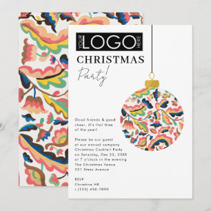 Convites Logotipo da Empresa Festa de Natal Enfeite Préppy