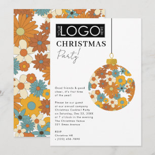 Convites Logotipo da Empresa Festa de Natal Enfeite Préppy
