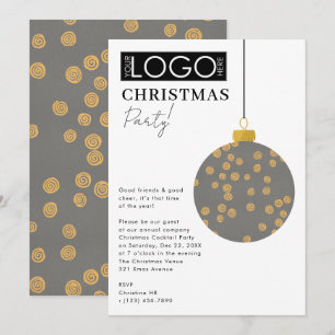 Convites Logotipo da Empresa Festa de Natal Enfeite Préppy