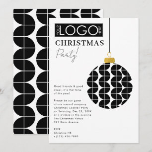 Convites Logotipo da Empresa Festa de Natal Enfeite Préppy