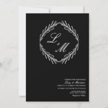 Logotipo de Casamento de Galho de Letra Elegante M
