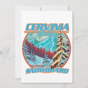 Convites logotipo de Cervinia itália Snowboarding