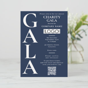 Convites Logotipo de Código QR de Evento de Arrecadação de
