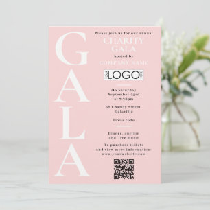 Convites Logotipo de código QR do evento de arrecadação de 