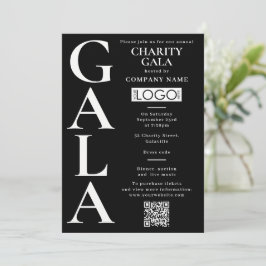 Convites Logotipo de código QR do evento de arrecadação de 