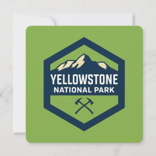 Convites Logotipo de Crachá do Parque Nacional Yellowstone