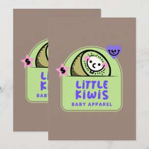 Convites Logotipo de Desenho Animado Roupas de Bebê Persona