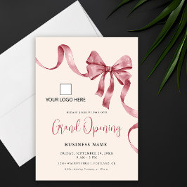 Convites Logotipo de fita moderna de grande abertura comerc