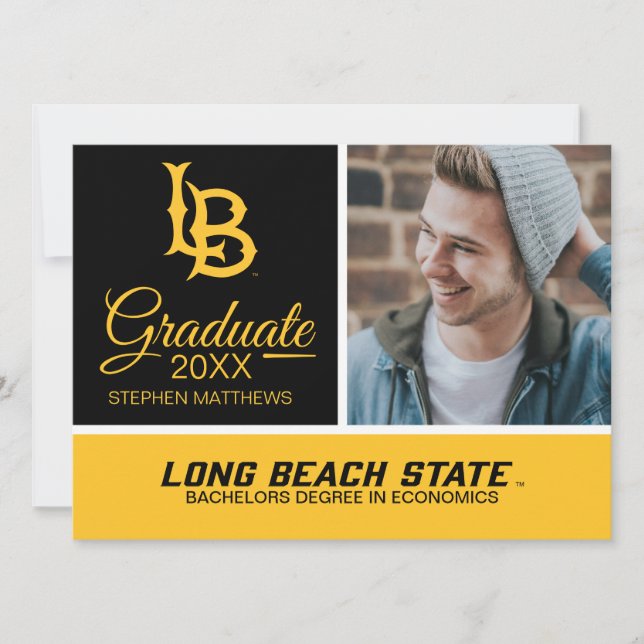 Convites Logotipo de Graduação da Long Beach State (Frente)