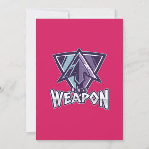 Convites Logotipo de Jogo Cyberpunk   Emblema do Guerreiro 
