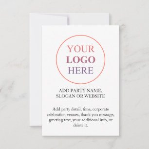 Convites Logotipo de Promocional personalizado - Sem pedido