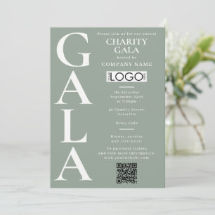 Convites Logotipo de QR Code para Evento de Arrecadação de