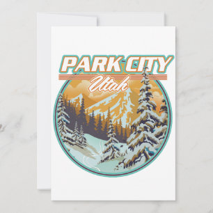 Convites Logotipo de Viagem de Park City Utah