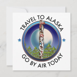 Convites logotipo de viagem do alasca