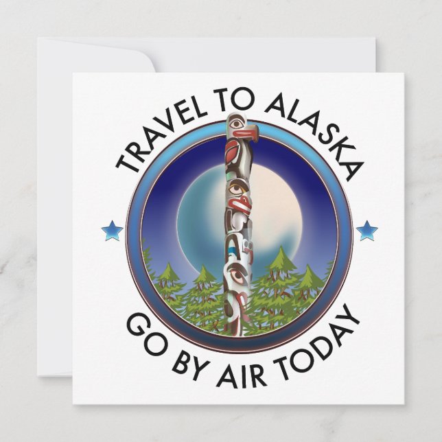 Convites logotipo de viagem do alasca (Frente)