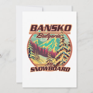 Convites Logotipo do Bankso Bulgária para Snowboard