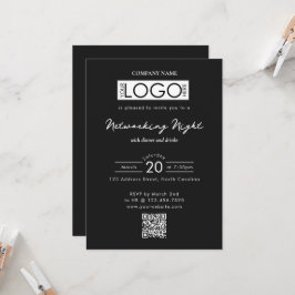 Convites Logotipo do Evento de Jantar de Networking Empresa