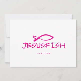 Convites logotipo do Jesus FISH modelo