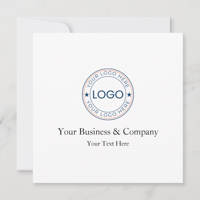 Convites Logotipo e Texto Personalizados (Frente)