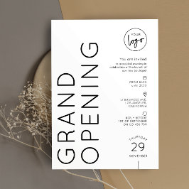 Convites Logotipo Moderno de Negócios Inauguração Grandioso