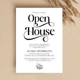 Convites Logotipo Moderno do Script de Tendência Casa Abert