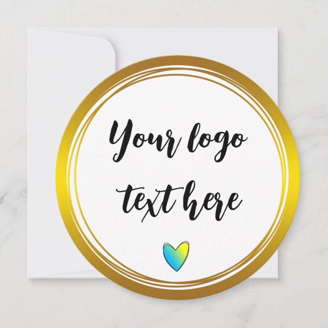 Convites Logotipo Personalizado da Glitter da Borda do Círc (Frente)