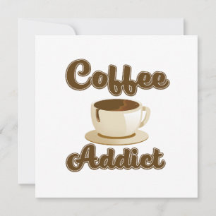 Convites logotipo retrô de Viciado em Café