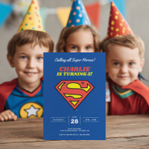 Logotipo Superman | Aniversário do Super Herói Azu