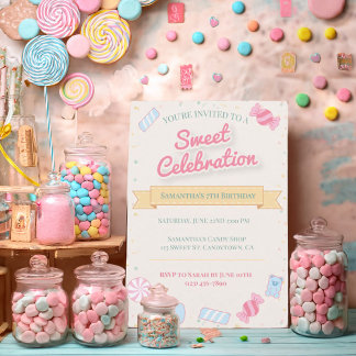 Convites Loja de Doces Retro Doce Guloseima