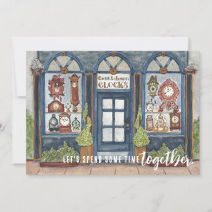 Convites Loja de Relógios Antigos Festa de Ano Novo