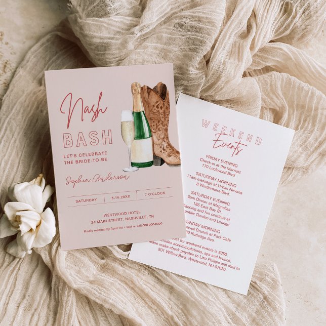 Convites LOLA Nash Bash Festa de solteira (Criador carregado)