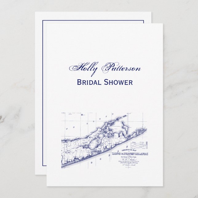 Convites Long Island - O Chá de panela do Mapa VC em Hampto (Frente/Verso)