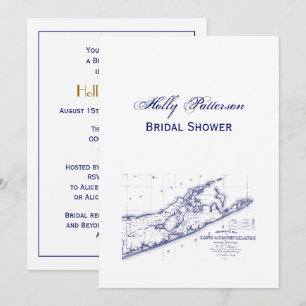 Convites Long Island O Chá de panela VC Do Mapa De Hampton