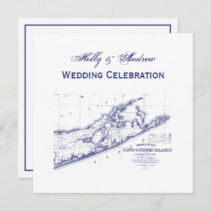 Convites Long Island The Hamptons Map SQ Wedding