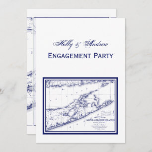 Convites Long Island The Hamptons Map VC